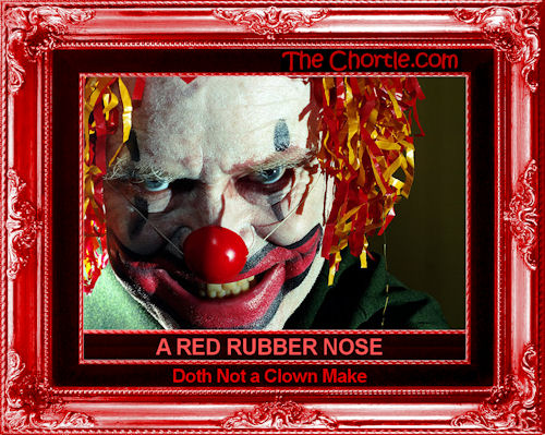 A red rubber nose doth not a clown make