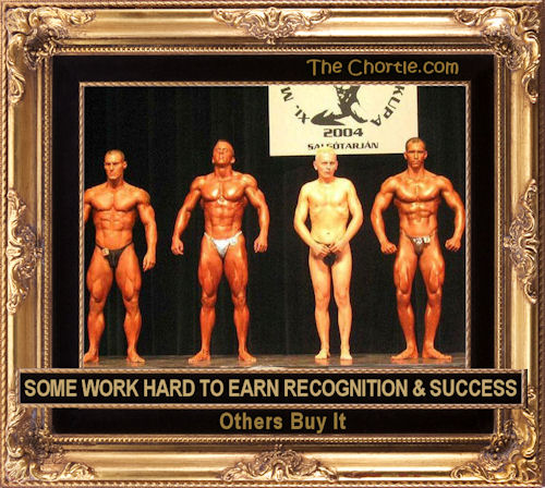 Some work hard to earn recognition & success. Others buy it.