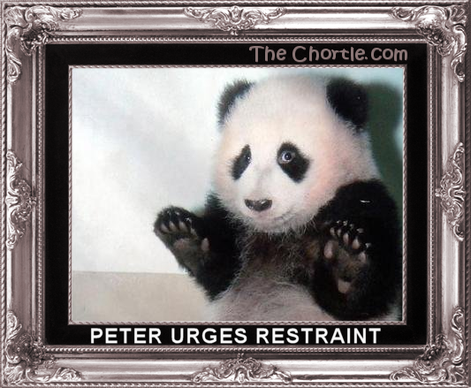 Peter urges restraint