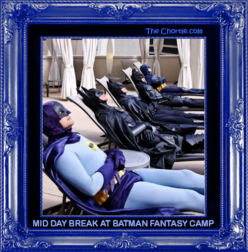 Mid day break at Batman fantasy camp