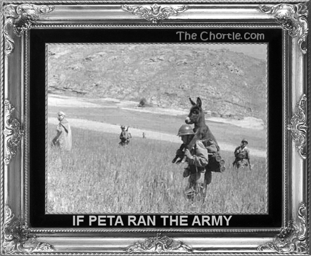 If PETA ran the army