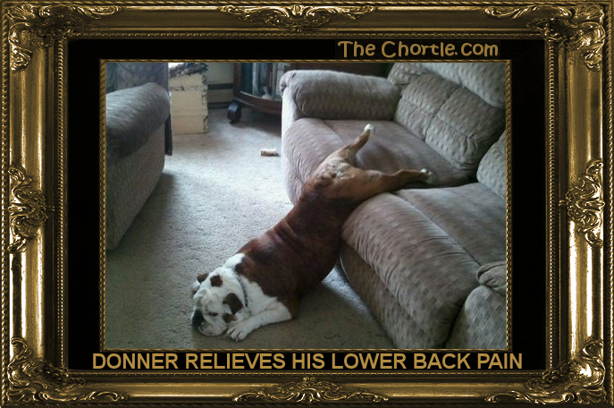 Donner relieves his lower back pain