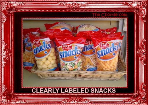 Clearly labeled snacks