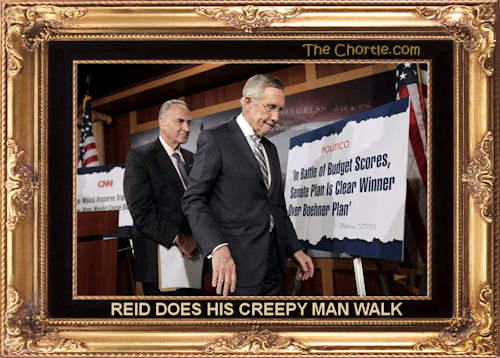 Reid does his creepy-man walk