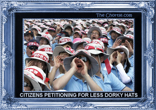 Citizens petitioning for less dorky hats