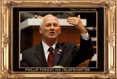 Phillip forgot his teleprompter