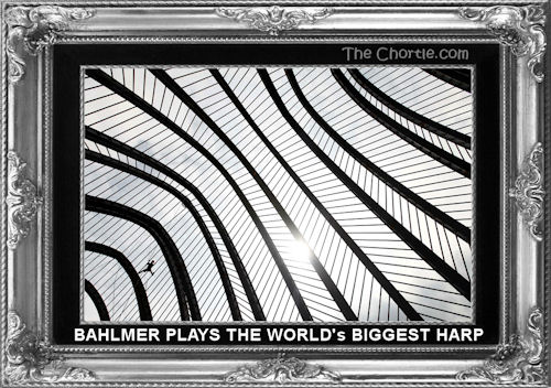Bahlmer plays the world's biggest harp