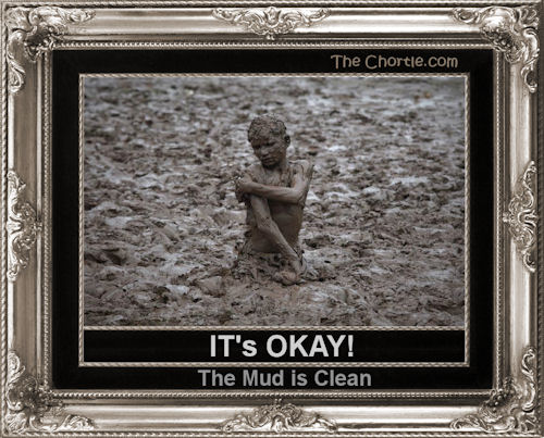 It's okay! The mud is clean.