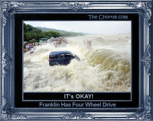 It's okay! Franklin has four wheel drive!