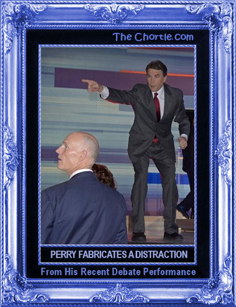 Perry fabricates a distraction from his recent debate performance.