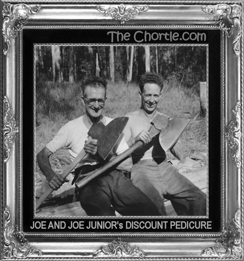 Joe and Joe Junior's discount pedicure.