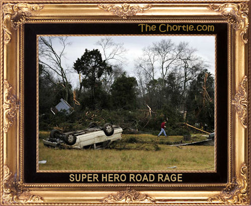 Super hero road rage