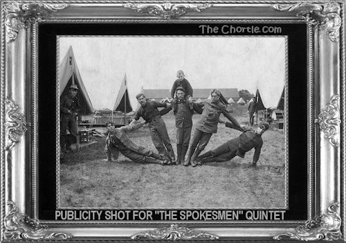 Publicity shot for "The Spokesmen" quintet