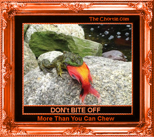 Don't bite off more than you can chew