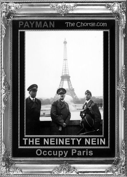 The neinty nein: Occupy Paris