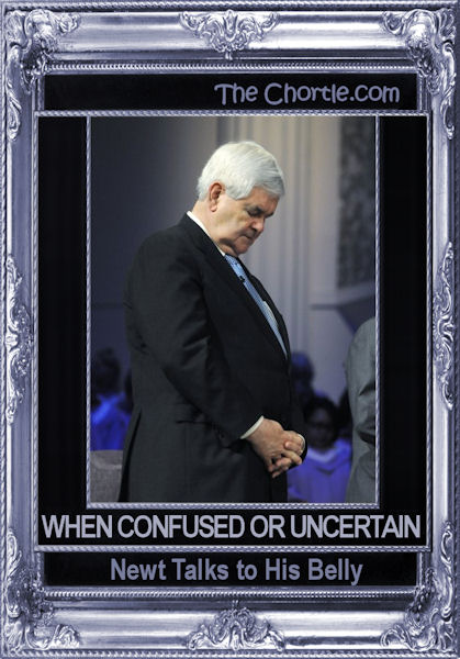 When confused or uncertain, Newt talks to his belly