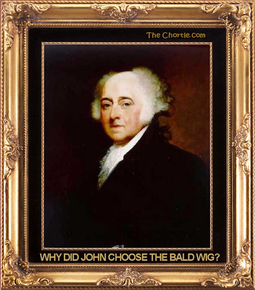 Why did John choose the bald wig?