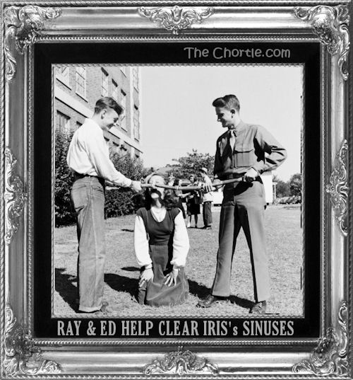 Ray and Ed help clear Iris's sinuses