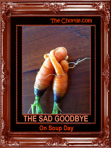 The sad goodbye on soup day