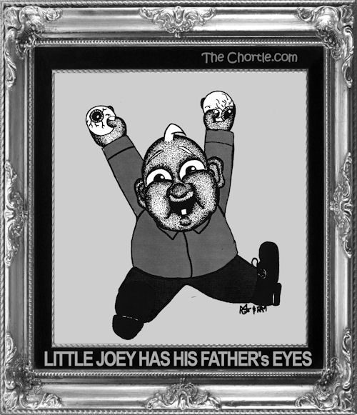 Little Joey has his father's eyes