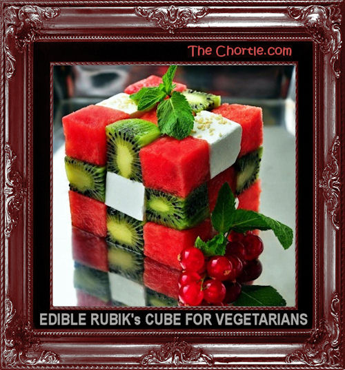 Edible Rubik's cube for vegetarians
