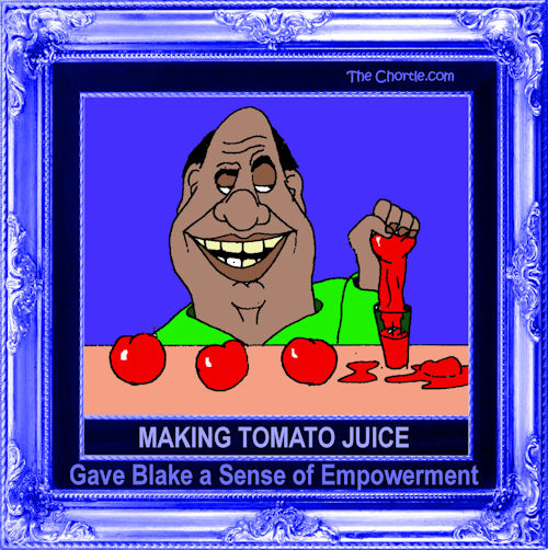 Making tomato juice gave Blake a sense of empowerment