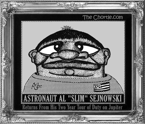 Astronaut Al "Slim" Sejnowski returns from his two year tour on Jupiter