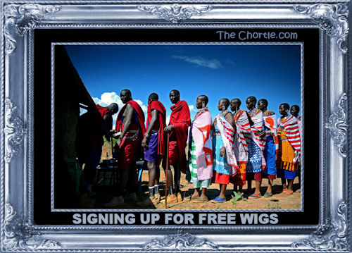Signing up for free wigs