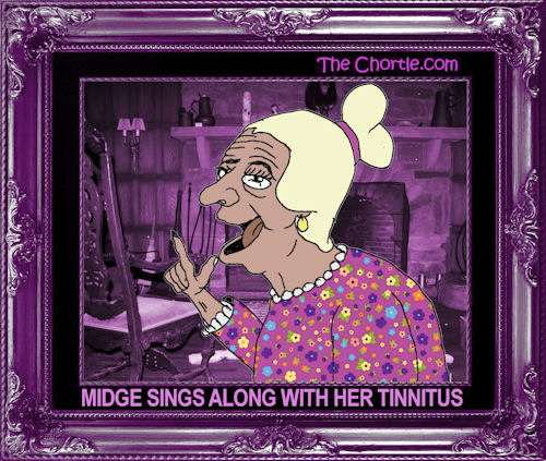 Midge sings along with her tinnitus