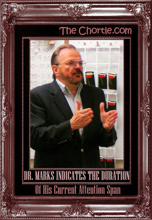 Dr. Marks indicates the duration of his current extension span