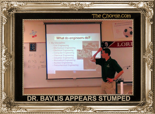 Dr. Baylis appears stumped
