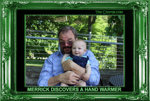 Merrick discovers a hand warmer