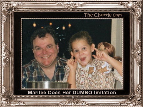 Marilee does her Dumbo imitation
