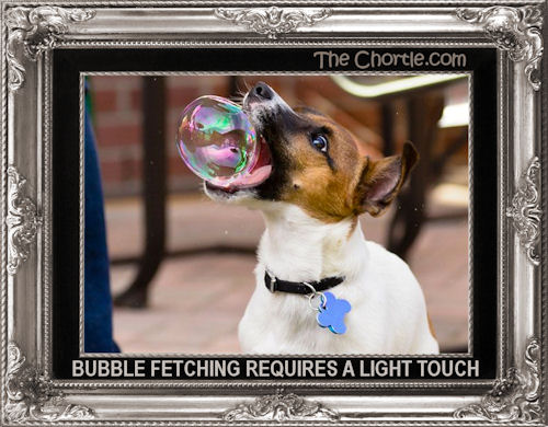 Bubble fetching requires a light touch