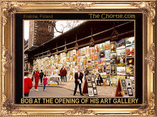 Bob at the opening of his art gallery