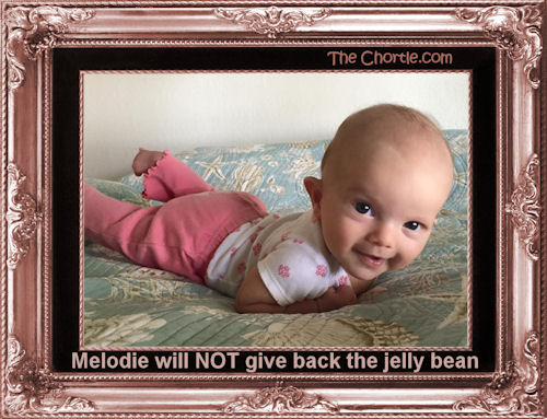 Melodie will not give back the jelly bean