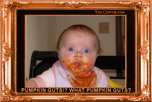 Pumpkin guts?! What pumpkin guts?