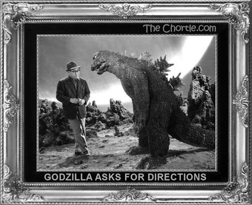 Godzilla asks for directions
