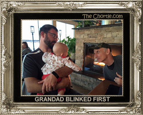 Grandad blinks first