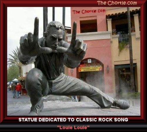 Statue dedicated to classic rock song "Louie Louie"