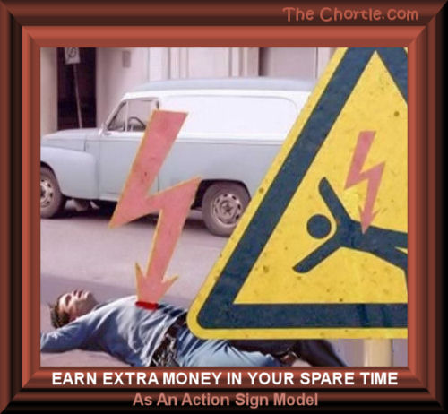 Earn extra money in your spare time as an action sign model 