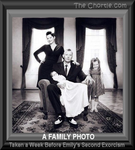 A family photo taken a week before Emily's second exorcism.