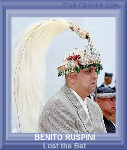 Benito Ruspini lost the bet.