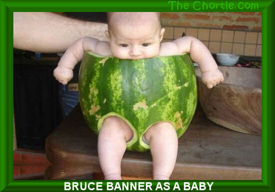 Bruce Banner as a baby