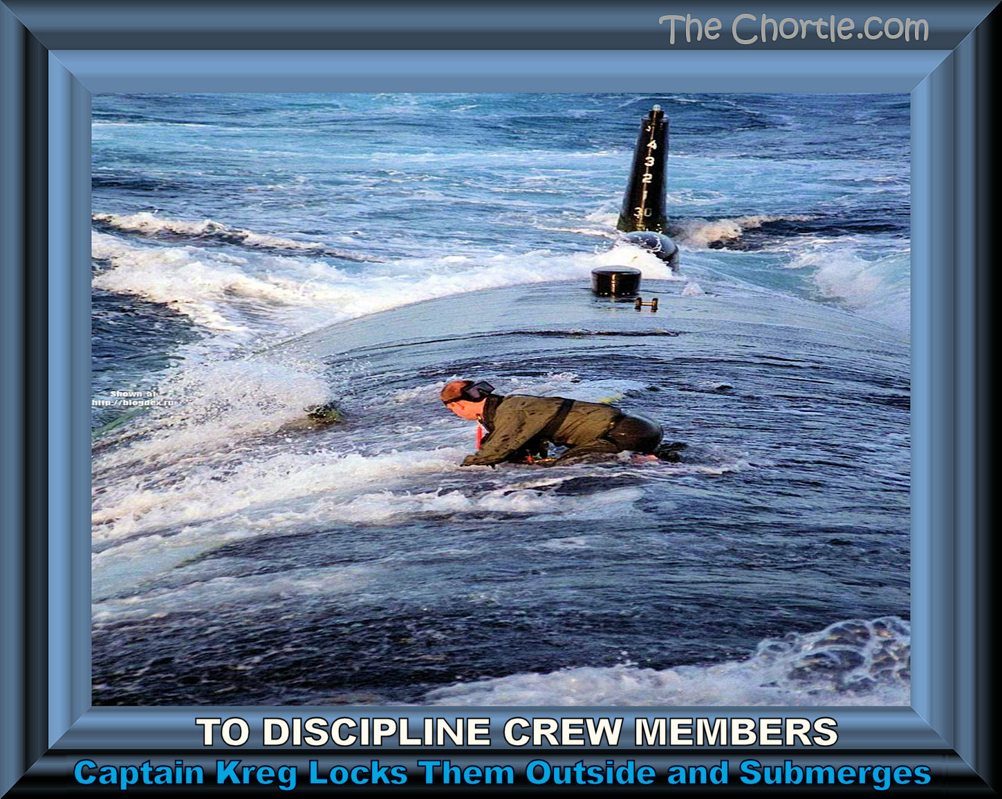 o discipline crew members, Captain Kreg locks them outside and submerges.