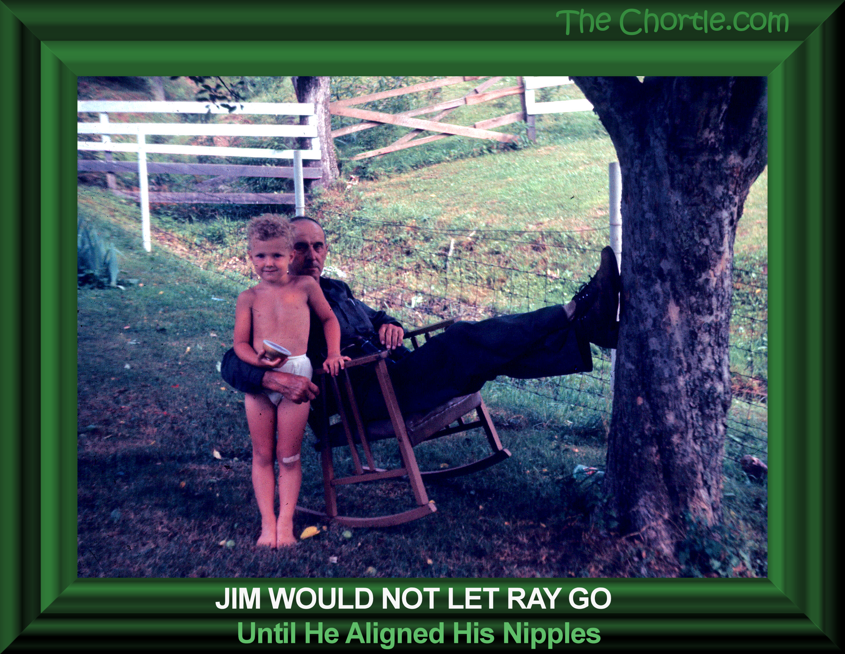 Jim would not let Ray go until he aligned his nipples.