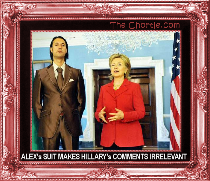 Alex's suit makes Hillary's comments irrelevant.