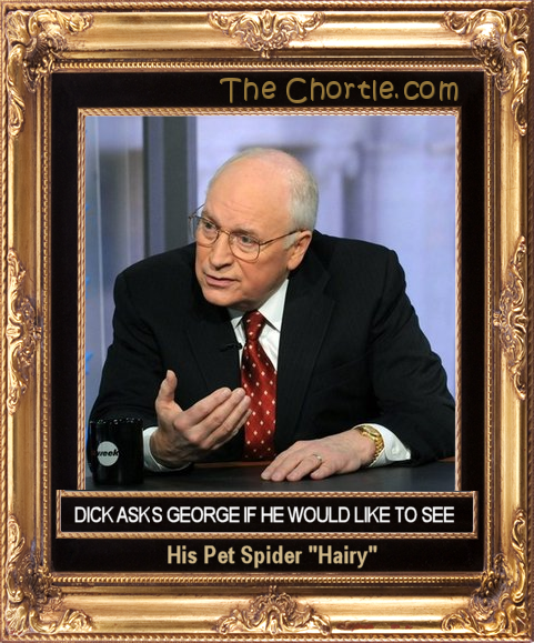 Dick asked George if he would like to see his pet spider "Hairy".
