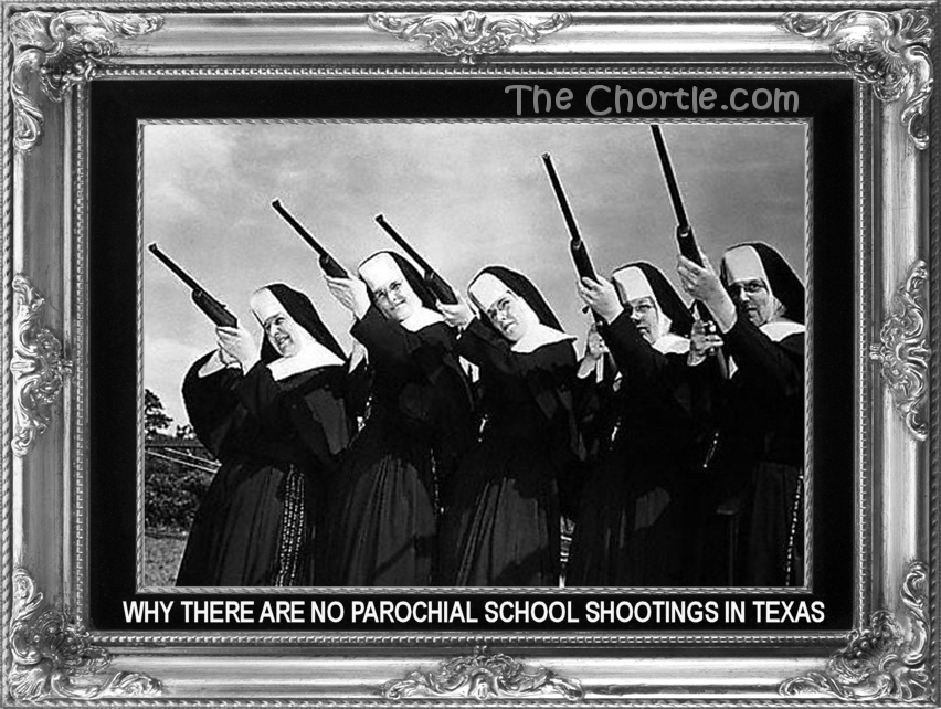 Why there are no parochial school shootings in Texas.