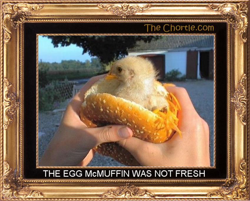 The Egg McMuffin was not fresh